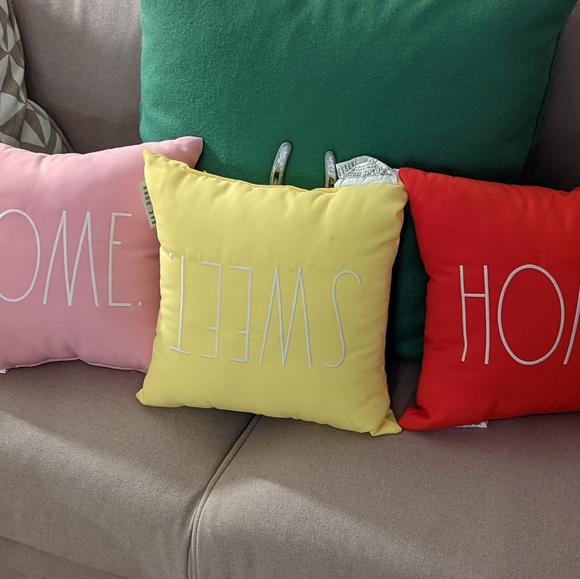 Rae Dunn Home Sweet Home toss pillow trio - Picture 3 of 11